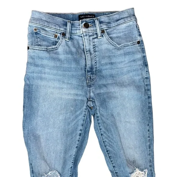 Lucky Brand High Rise Skinny Bridgette Ankle Jean Light Wash Women’s 4/27 - Picture 3 of 7